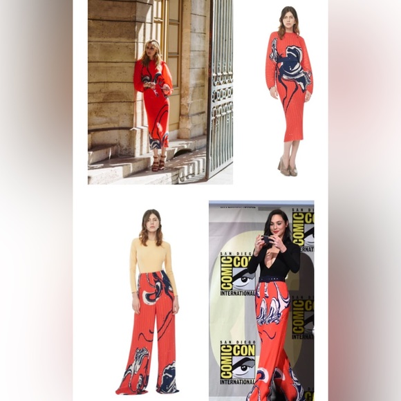 Solace London Singer Pleated Printed Crepe Dress size 8 - Picture 3 of 16